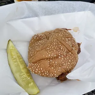 Barbeque pork sandwich