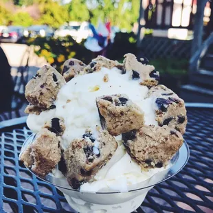 Double scoop of Vanilla Custard With Cookie Dough ($5.50): GET