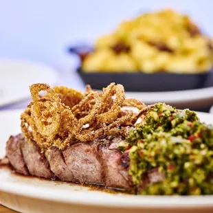 NY Steak
chimichurri, bone marrow butter, fried shallot