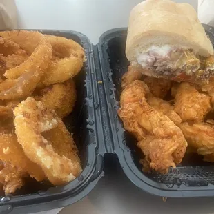 Onion Ring Side, Chicken Fingers, Chopped Cheese