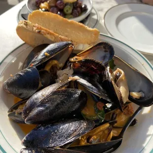 a plate of mussels