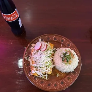 Another view of the vegetarian friendly alternative to the tampiqueña!