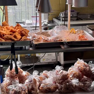 a variety of food items