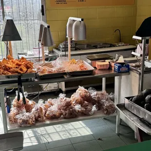 a variety of food items