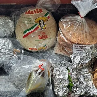 a variety of tortillas