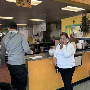 a woman talking on her cell phone
