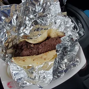 All meat barbacoa taco