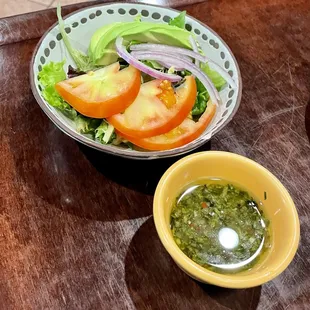 Side Salad dressing was fresh and bright