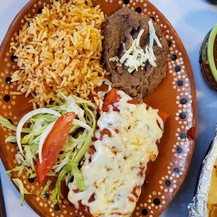 Chunky beef enchiladas