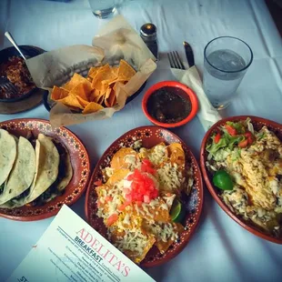 Opening Day Chilaquiles, Tacos, Mexican Sandwich and Queso Fundidio