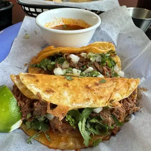 Queso Birria Tacos...fantastic!