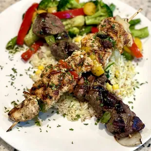 Beef &amp; Chicken Souvlakia