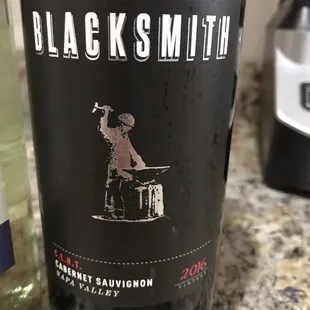 a bottle of black smith