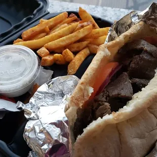 Doner pita sandwich