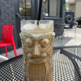 Iced lavender latte