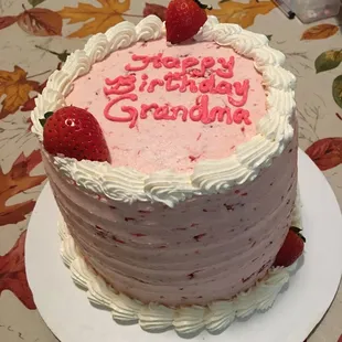 Gluten Free Vanilla Cake with Strawberry filling