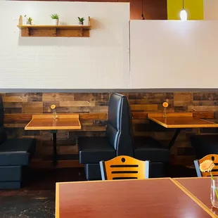 Newly remodeled booths