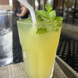 Mint ginger iced tea