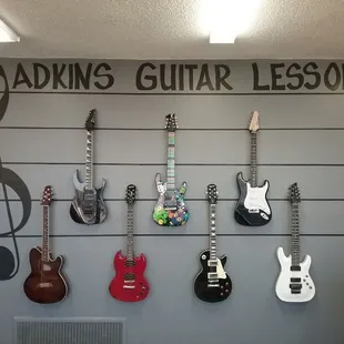 The beautiful wall of the lessons studio!