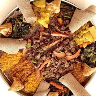 Meat and vegetable combo plate. Delicious!!