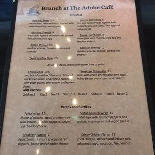 Brunch Menu