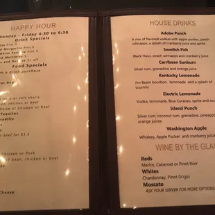 Happy Hour Menu