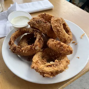 Great battered onion rings