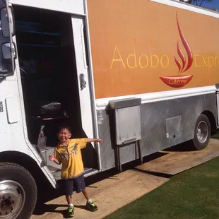 Tim at Irvine global festival ..... Just had adobo express rice bowl pork adobo and egg rolls .... Delicious !!!