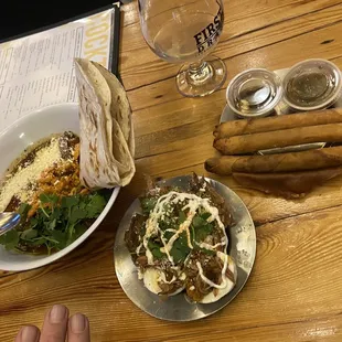 Chili bowl - devil eggs - lumpia