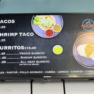 Always good to have updated menus. Menu current as of 8/17/2024.
