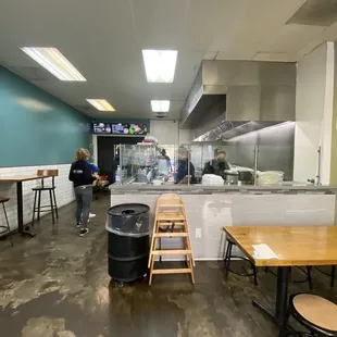 Small cooking area but these guys make it work!