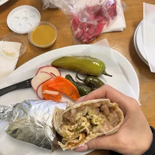 Bean &amp; cheese burrito is slept on