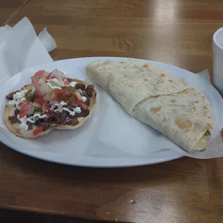 Flour Quesadilla with Shrimp
