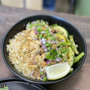 Sisig garlic rice bowl