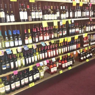 a wide selection of wines