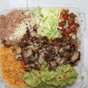 Carnitas Combination Plate ( with your choice of 2 Large Flour Tortillas or 3 Corn Tortillas.
