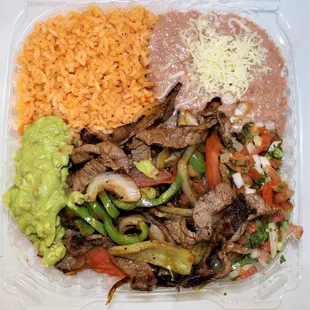 Steak Fajitas Combination. (served with flour or corn tortillas. Fajitas are also offered in Pollo Asado or Grilled Shrimp)
