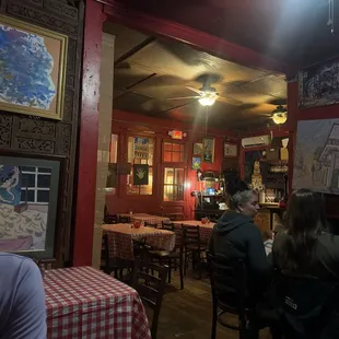 Restaurant is up the stairs