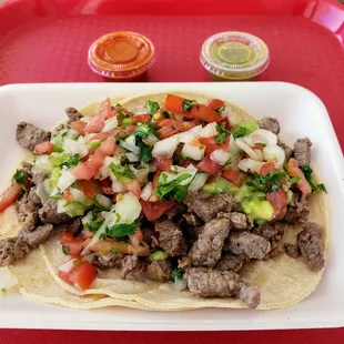 Awesome carne asado taco.