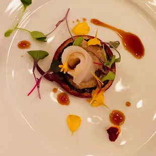 Yellow tail sashimi inspired by Philippines.