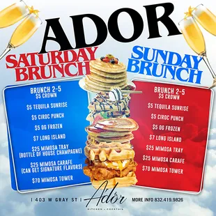 a poster for a sunday brunch