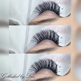 Volume eyelash extensions  call or text Luz 300-6764