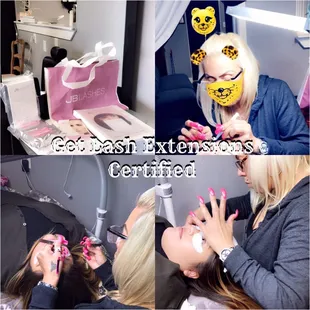 Certification on lash extensions for licensed cosmetologist or aestheticians