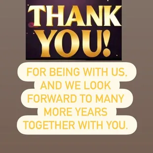 Thank you and happy anniversary 4th