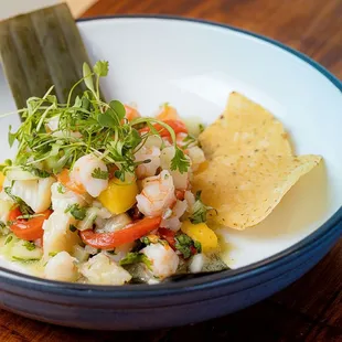 Ceviche De Camaron Y Pescado