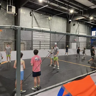 Basketball game everyone there got along and had a great time - watched good sportsmanship