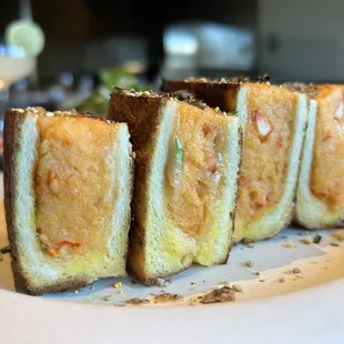 Lobster sando. Too grounded and not enough lobster pieces. Tasted like french toast with dumpling filling