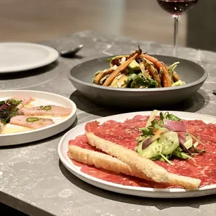 Cold smoked carpaccio with whisky barrel aged soy sauce