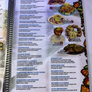 Seafood Menu