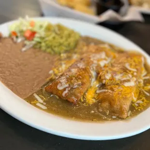 Crispy smothered tamales